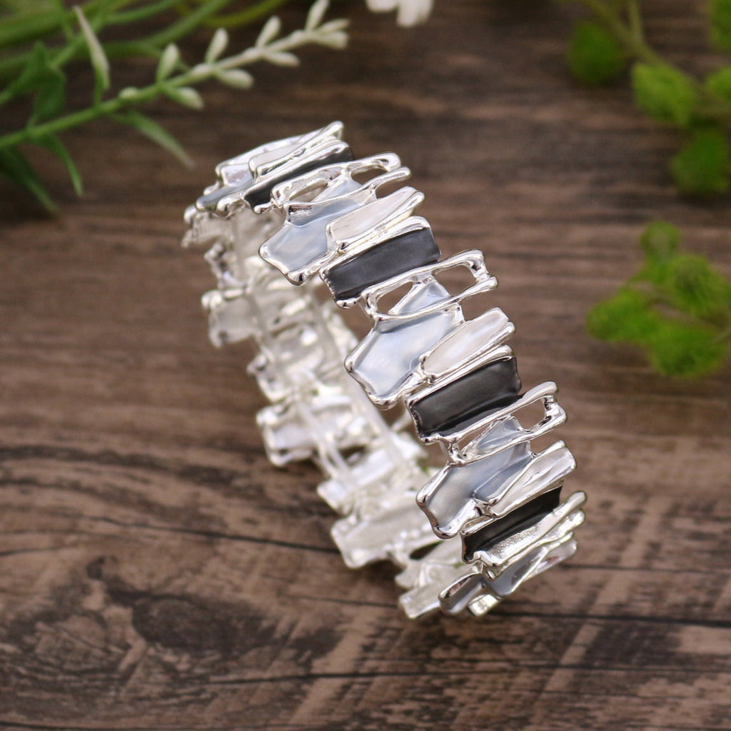 Irregular Zinc Alloy Splicing Bracelet — bracelet, view 4