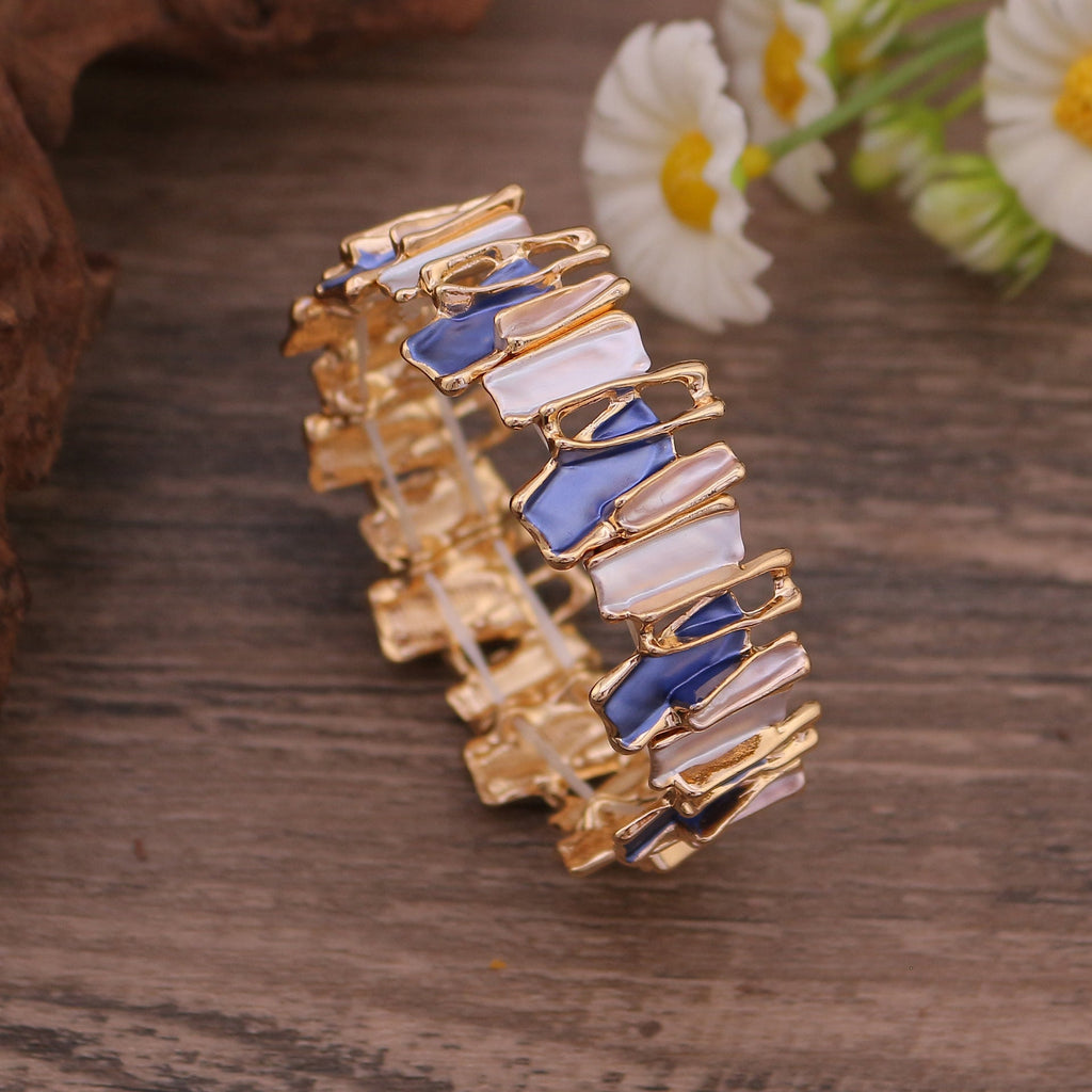 Irregular Zinc Alloy Splicing Bracelet — bracelet, view 5