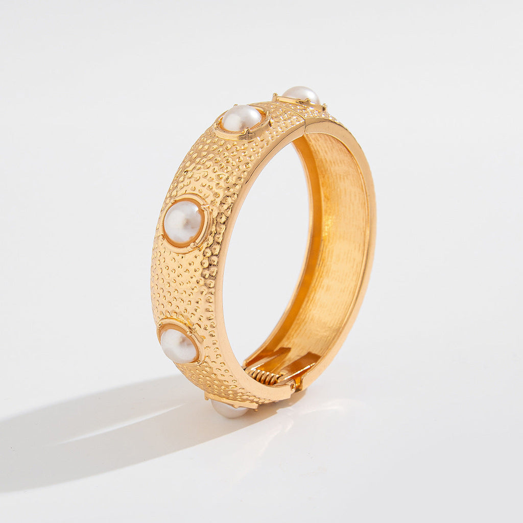 Twisted Gold Bangle Bracelet — bracelet, view 5