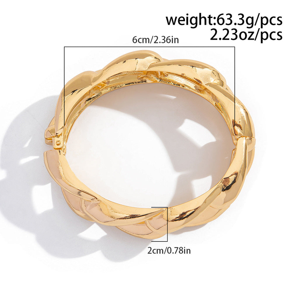 Twisted Gold Bangle Bracelet — bracelet, view 7