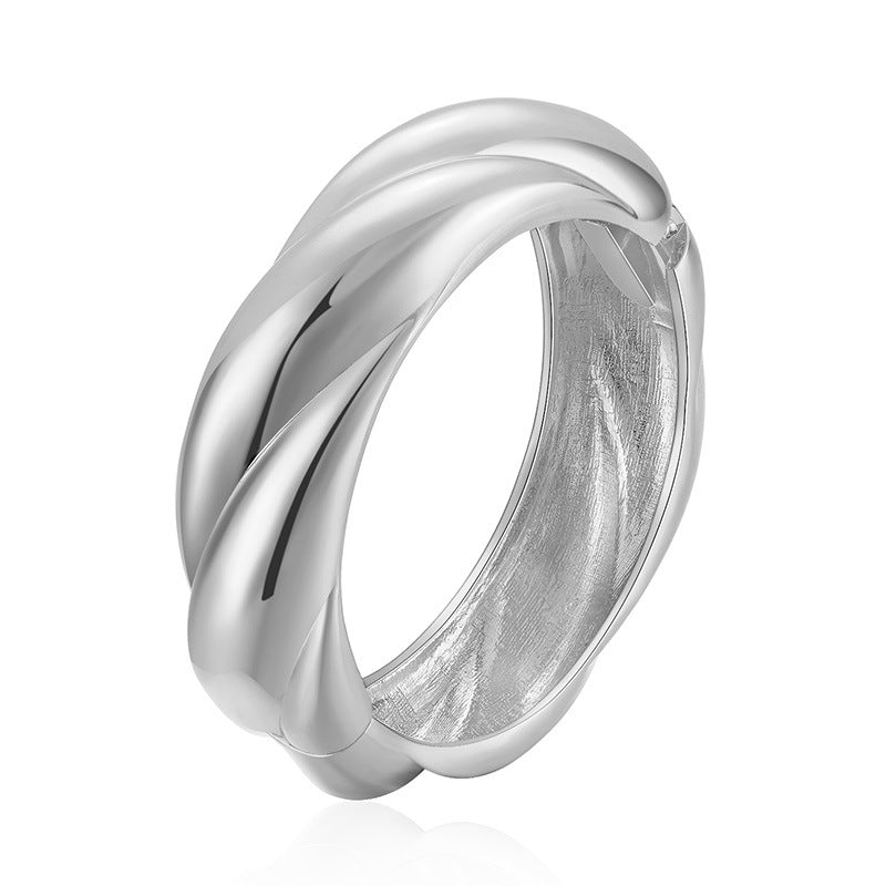 Twisted Gold Bangle Bracelet — bracelet, view 11
