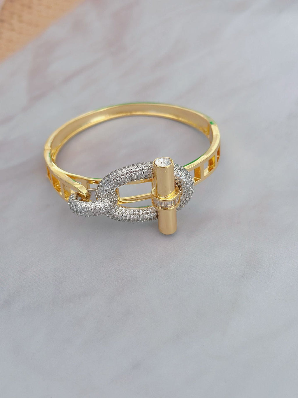 Zircon Studded Wrap Bracelet — bracelet, view 5