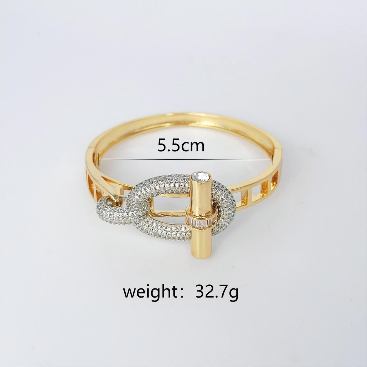 Zircon Studded Wrap Bracelet — bracelet, view 6
