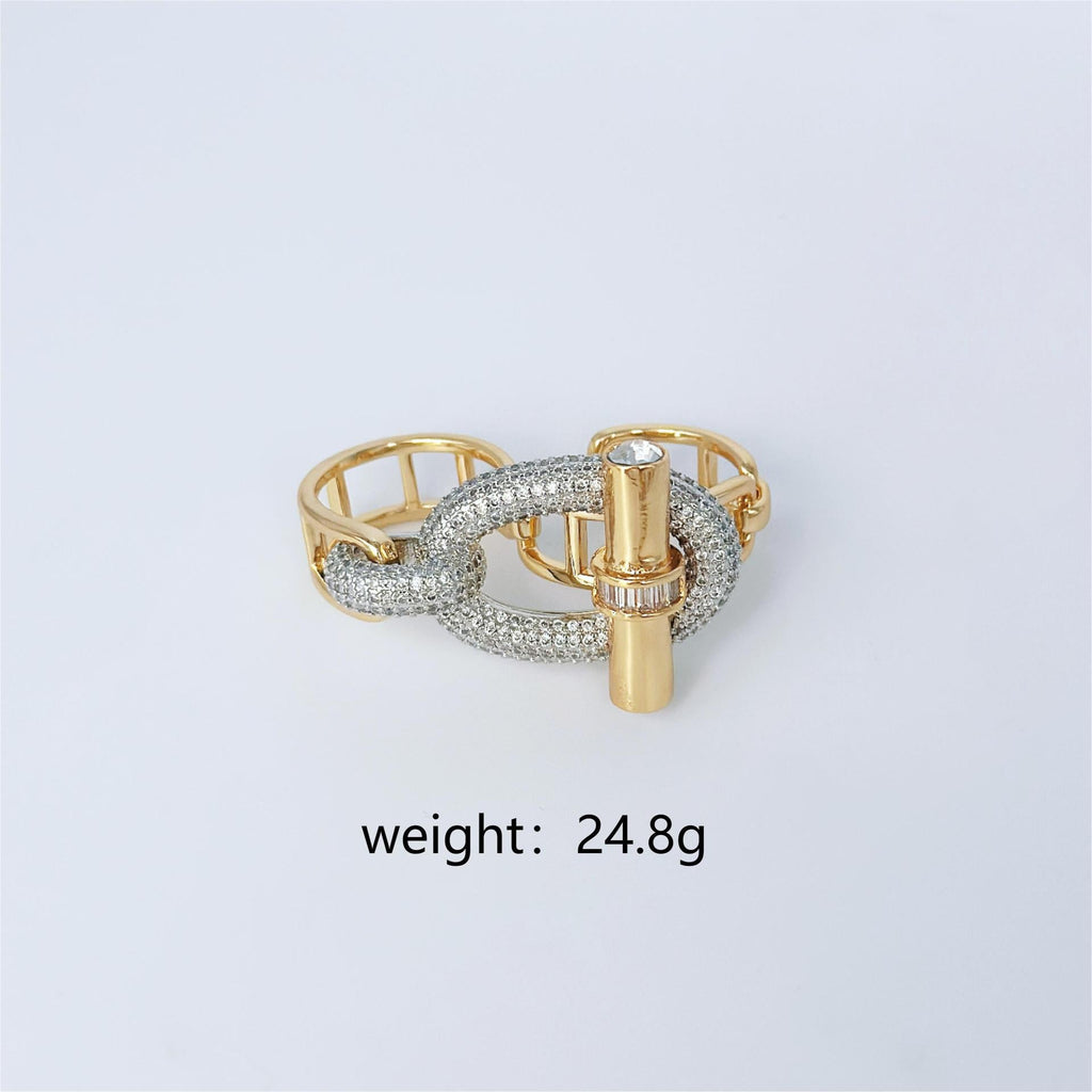 Zircon Studded Wrap Bracelet — bracelet, view 7