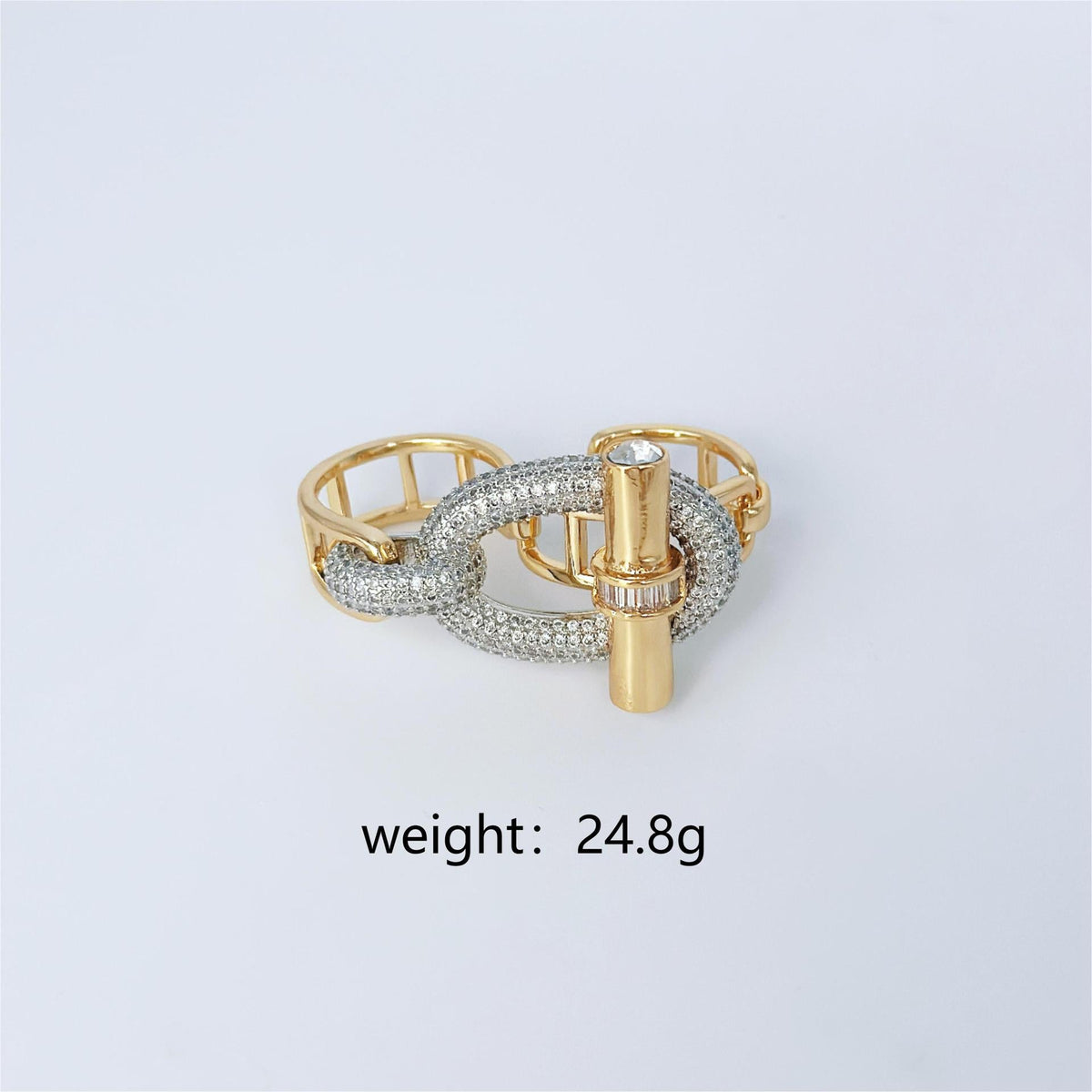 Zircon Studded Wrap Bracelet — bracelet, view 7