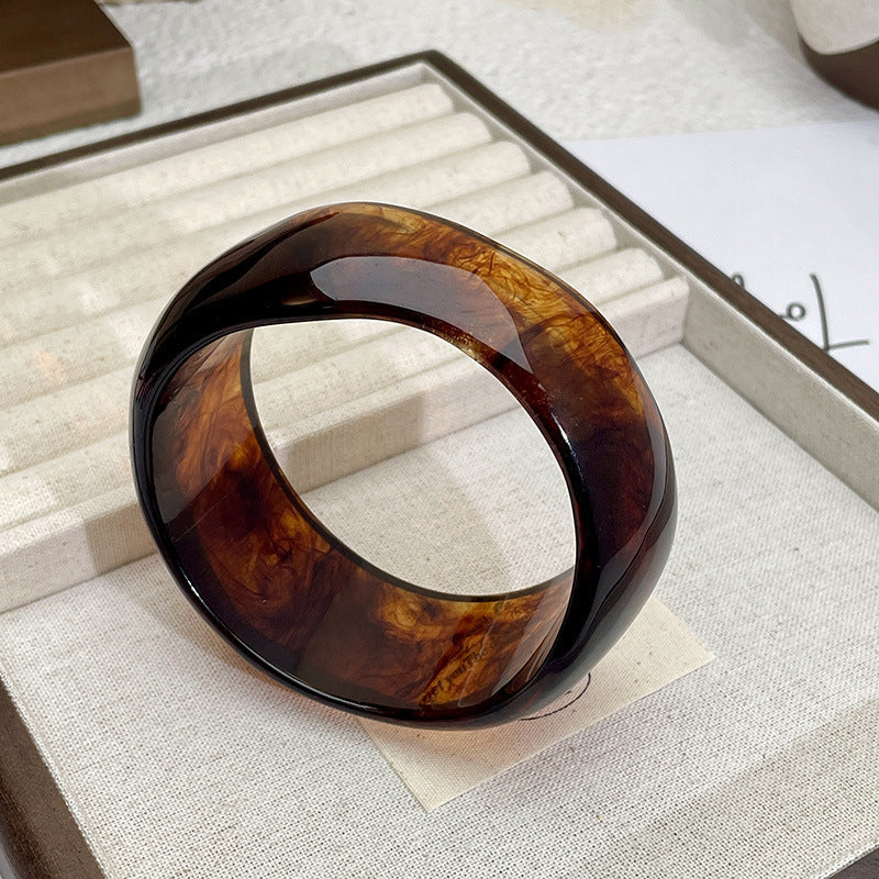 Irregular Acetate Wide Cuff Bracelet — bracelet, view 3