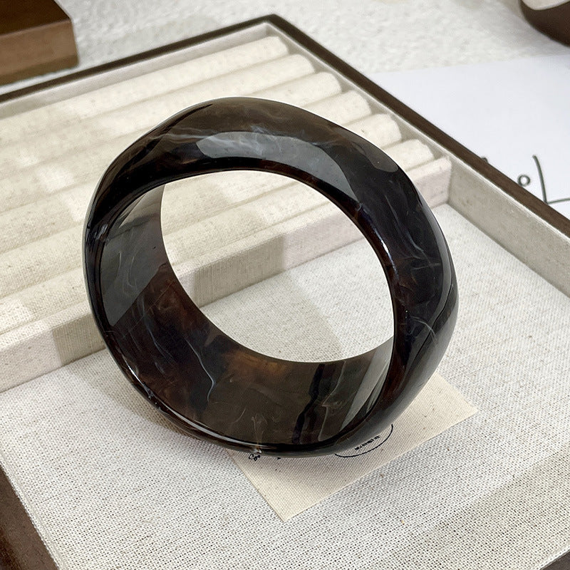 Irregular Acetate Wide Cuff Bracelet — bracelet, view 4