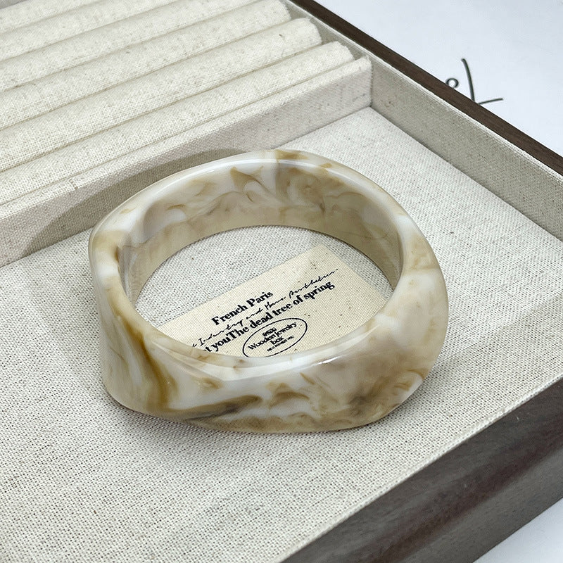 Irregular Acetate Wide Cuff Bracelet — bracelet, view 5
