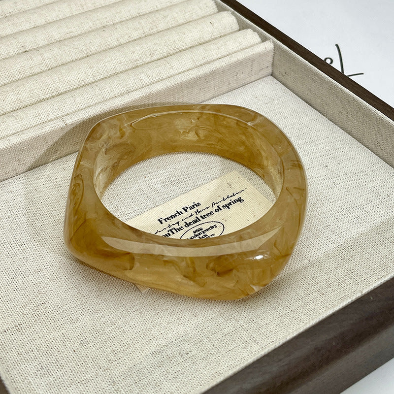 Irregular Acetate Wide Cuff Bracelet — bracelet, view 7