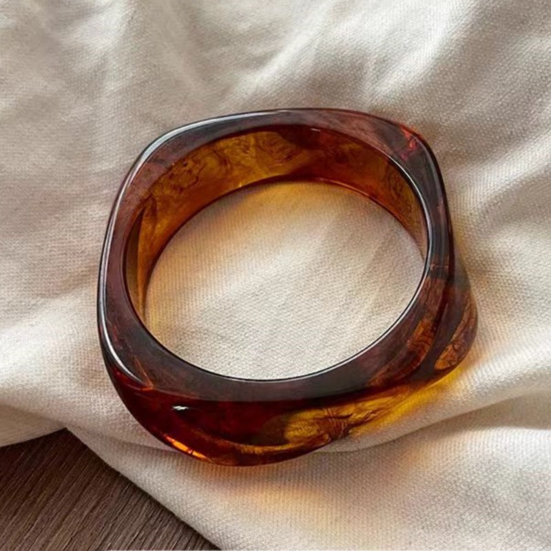 Irregular Acetate Wide Cuff Bracelet — bracelet, view 8