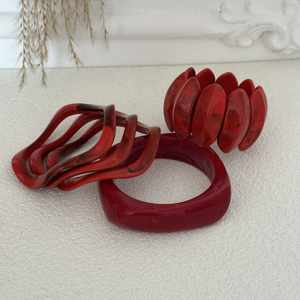Gradient Geometric Acrylic Bangle — bracelet, view 2