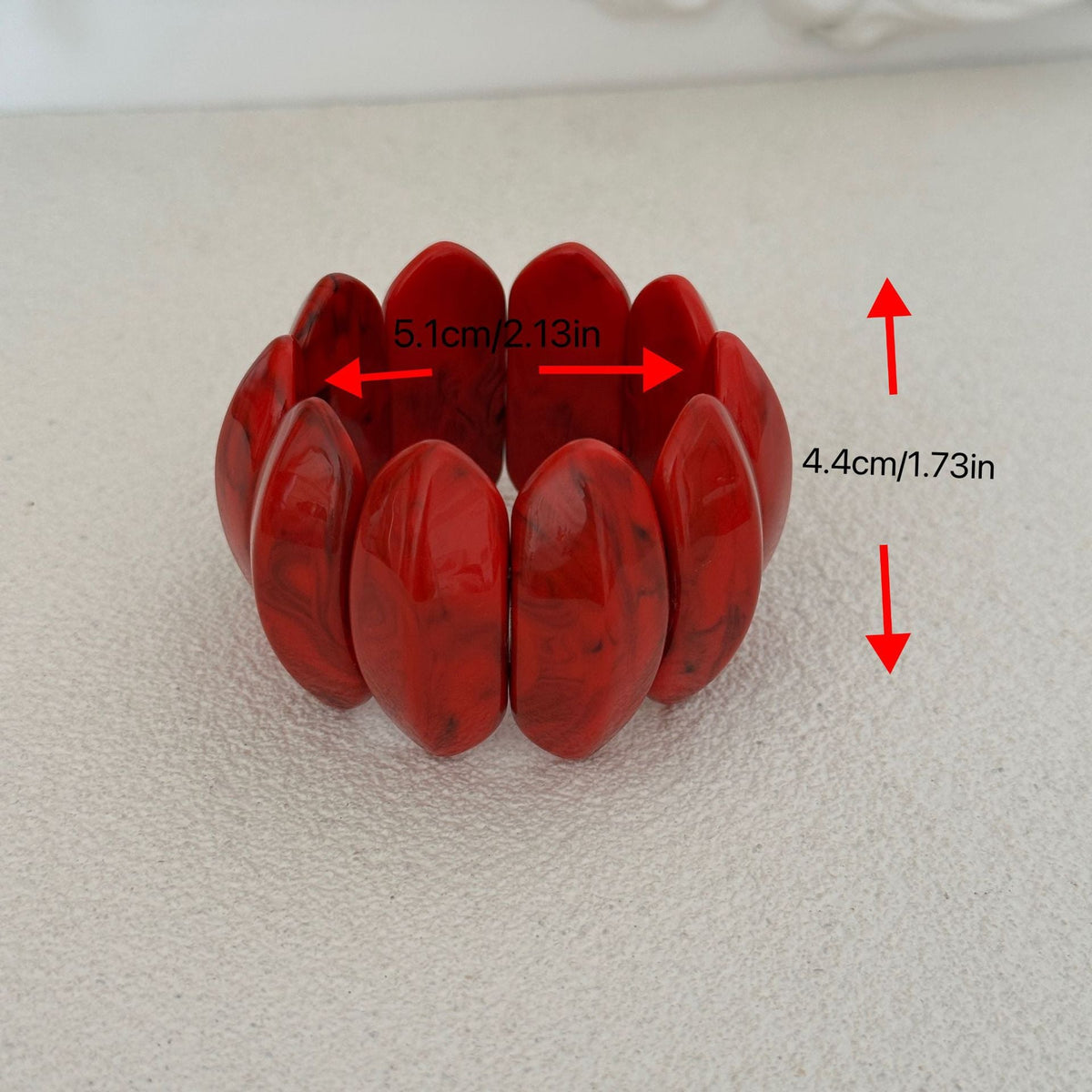 Gradient Geometric Acrylic Bangle — bracelet, view 7
