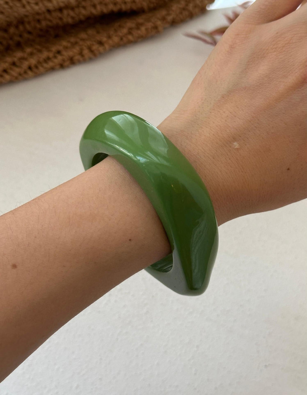Gradient Geometric Acrylic Bangle — bracelet, view 8