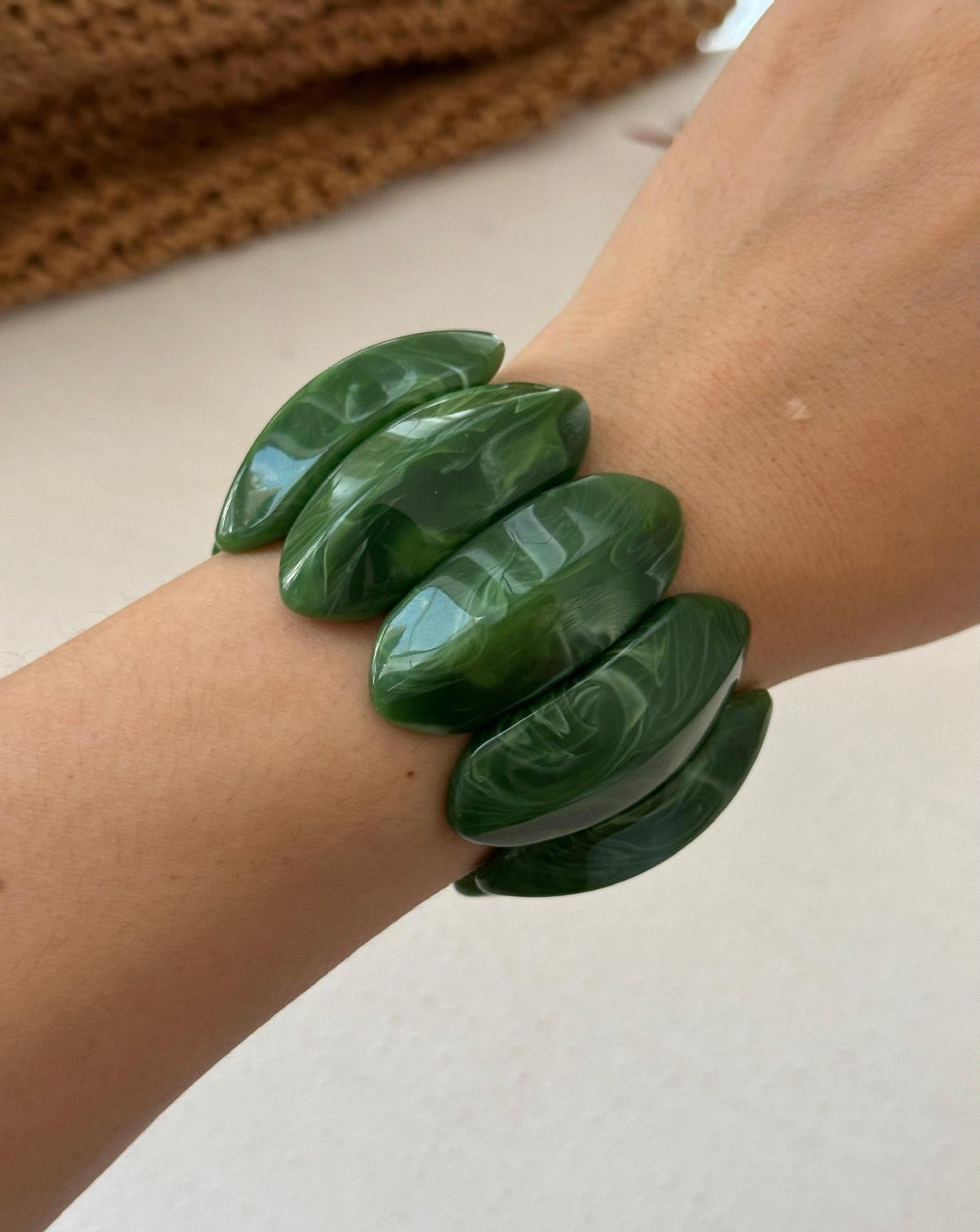 Gradient Geometric Acrylic Bangle — bracelet, view 10