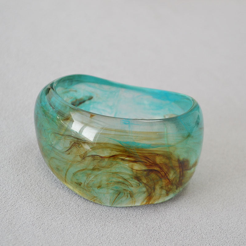 Irregular Ink-Marbled Cuff Bracelet — bracelet, view 3