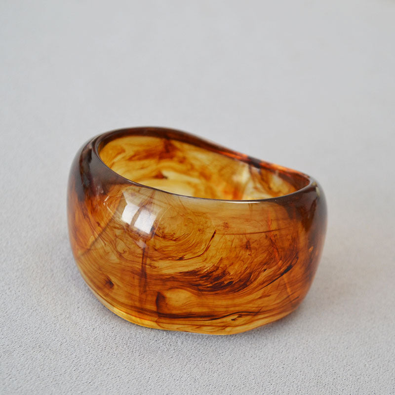 Irregular Ink-Marbled Cuff Bracelet — bracelet, view 6