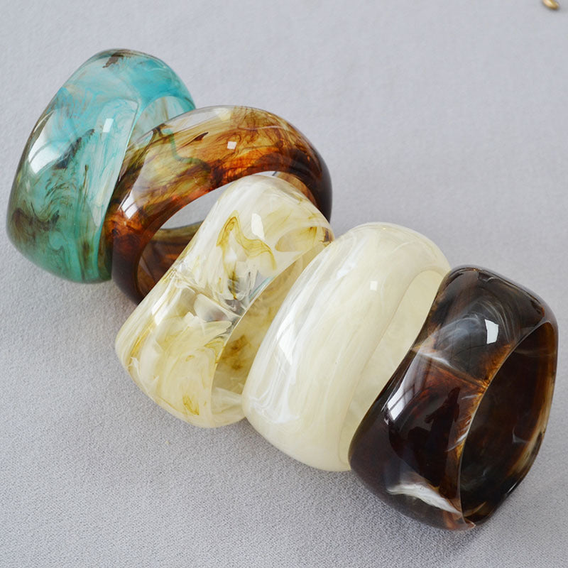 Irregular Ink-Marbled Cuff Bracelet — bracelet, view 11