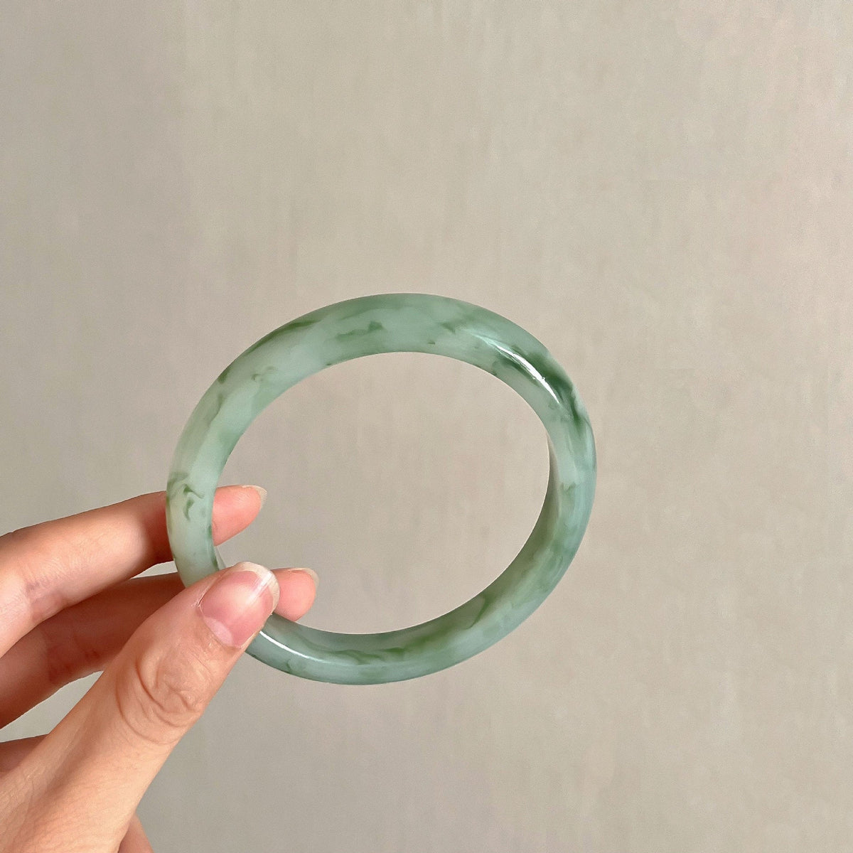 Round Marbled Resin Bangle — bracelet, view 7