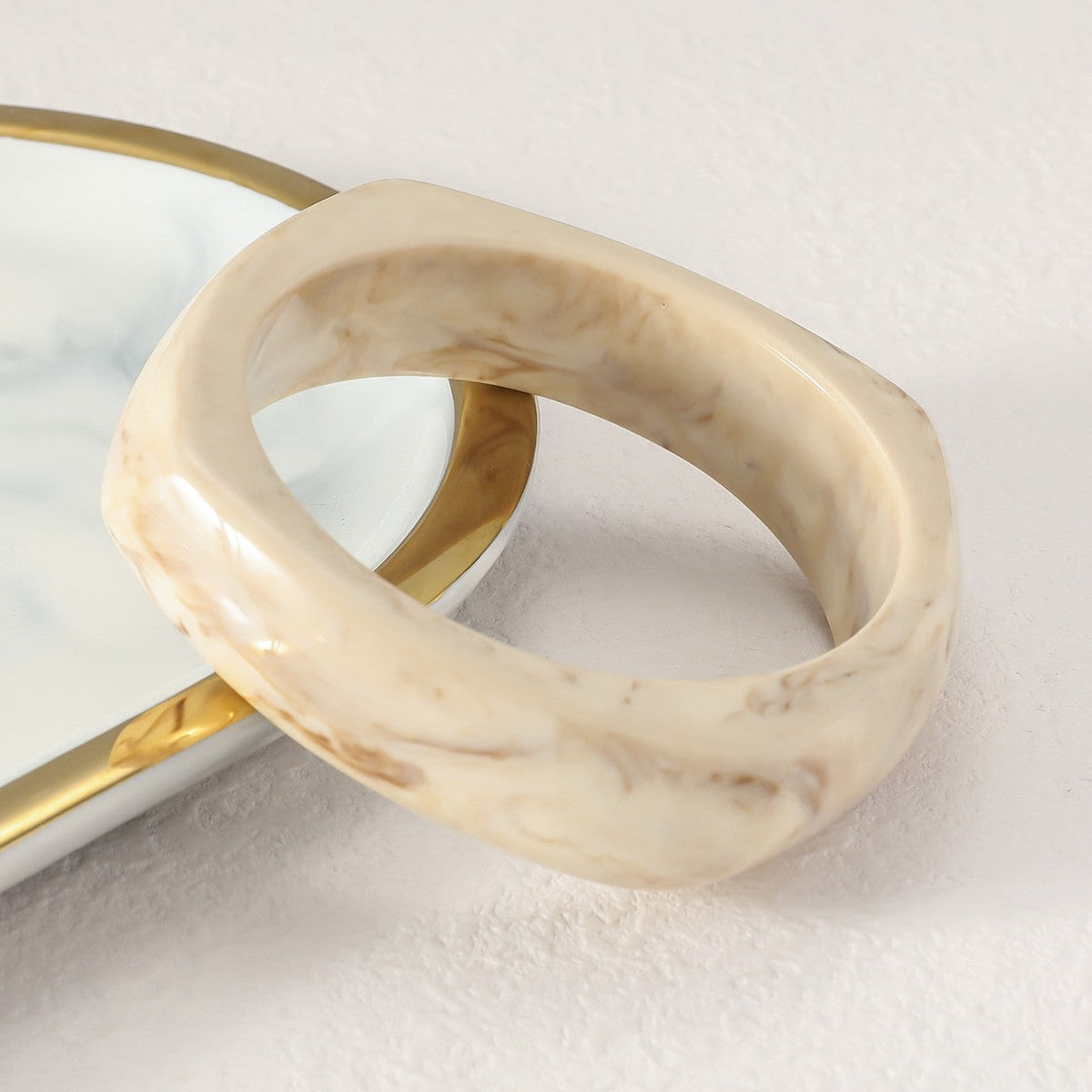 Translucent Irregular Jade Bracelet — bracelet, view 3