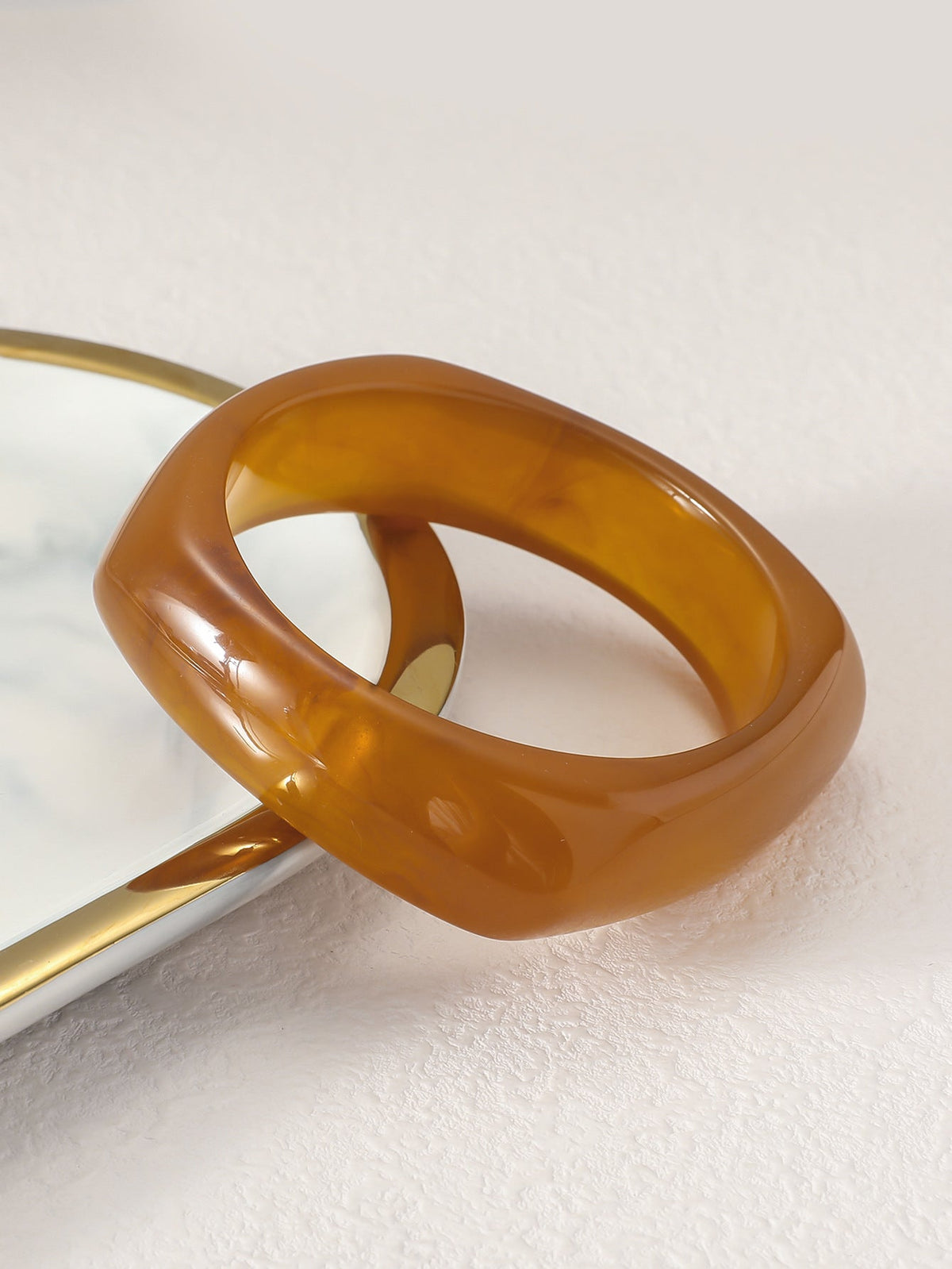 Translucent Irregular Jade Bracelet — bracelet, view 4