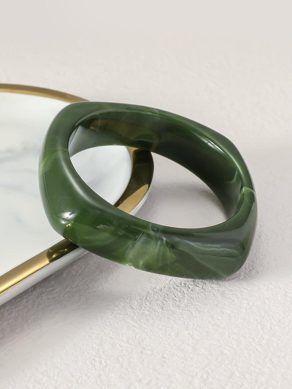 Translucent Irregular Jade Bracelet — bracelet, view 7