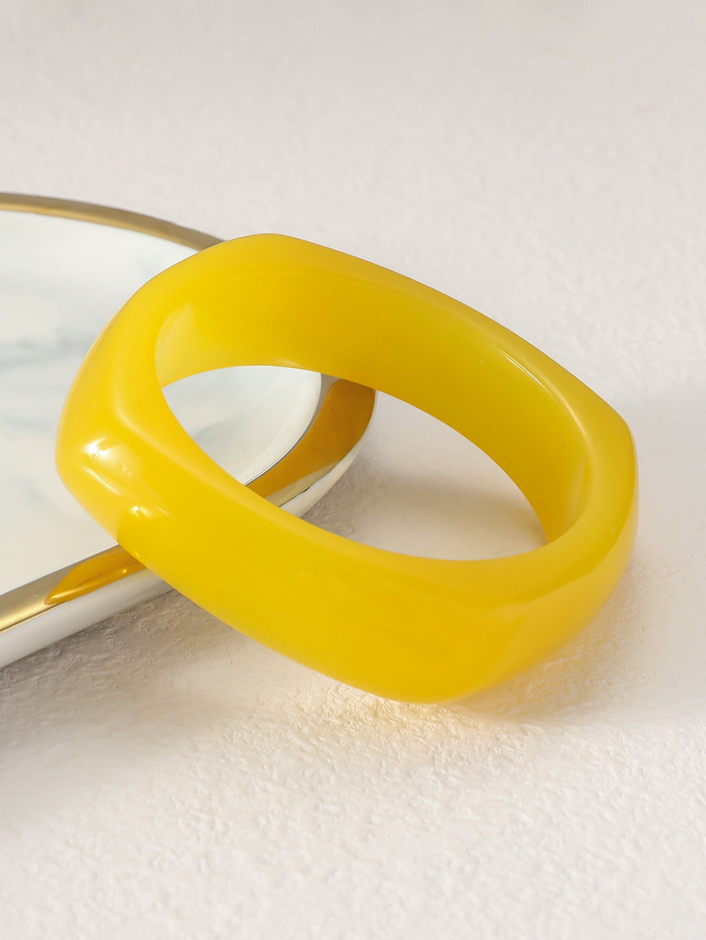 Translucent Irregular Jade Bracelet — bracelet, view 8