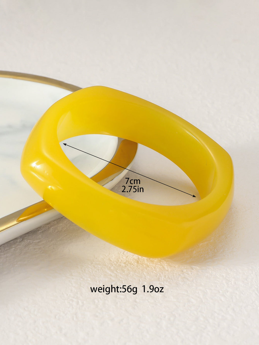Translucent Irregular Jade Bracelet — bracelet, view 9