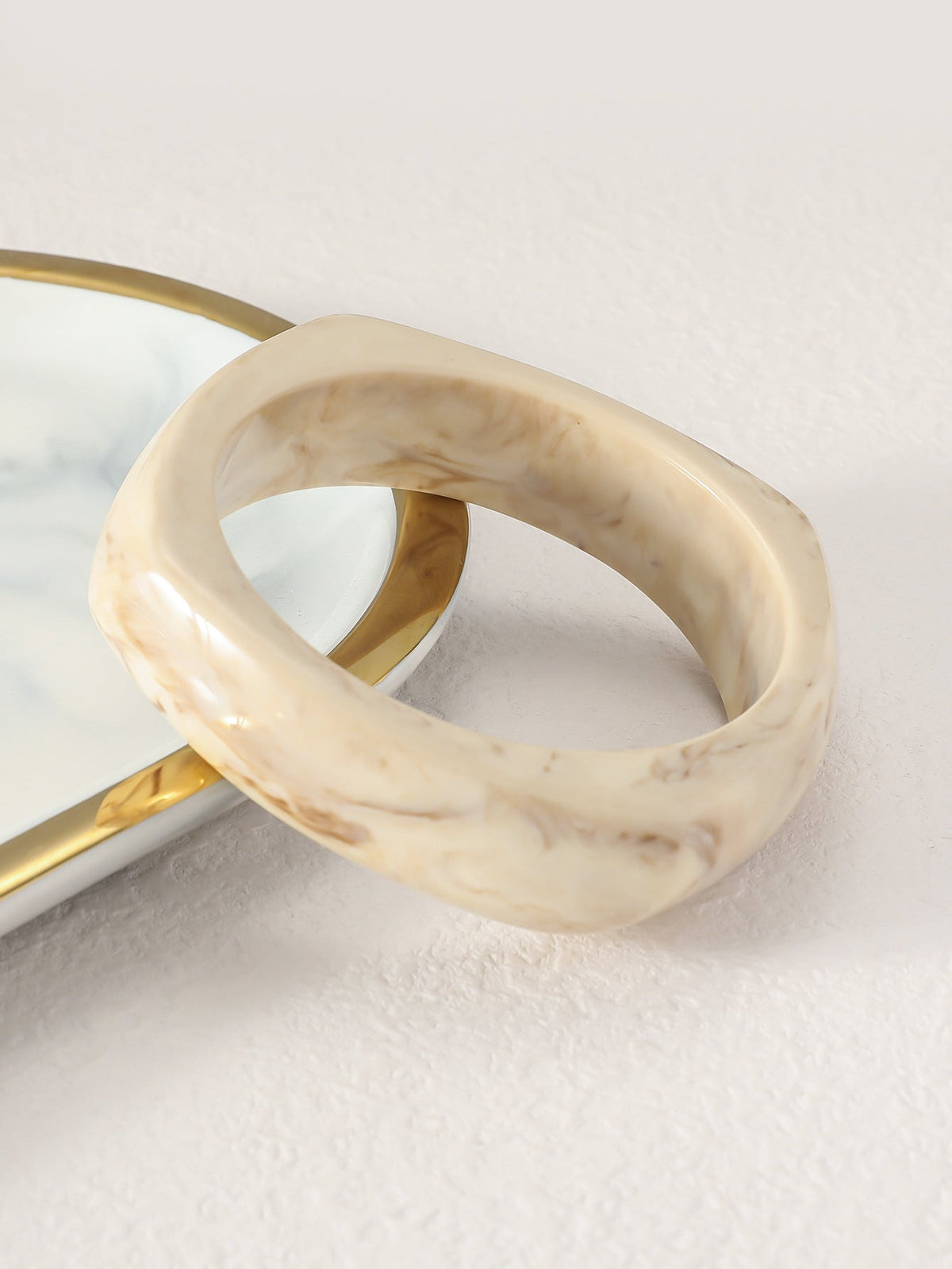 Translucent Irregular Jade Bracelet — bracelet, view 12