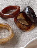 Wide Square Resin Bangle — bracelet