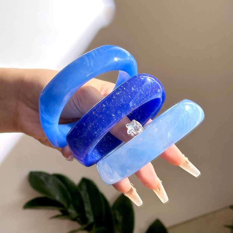 Layered Geometric Acrylic Bracelet — bracelet, view 2