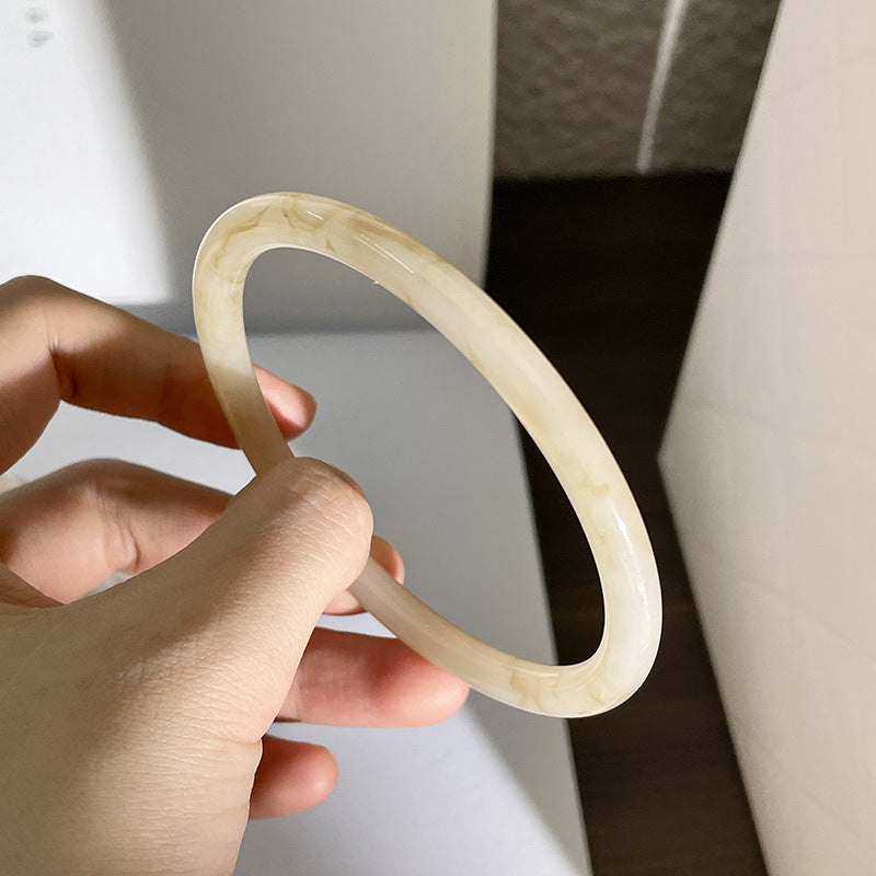 Geometric Marbled Acrylic Bracelet — bracelet, view 3