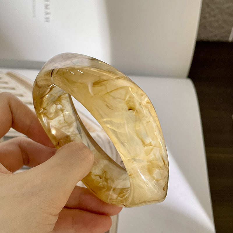 Geometric Marbled Acrylic Bracelet — bracelet, view 5