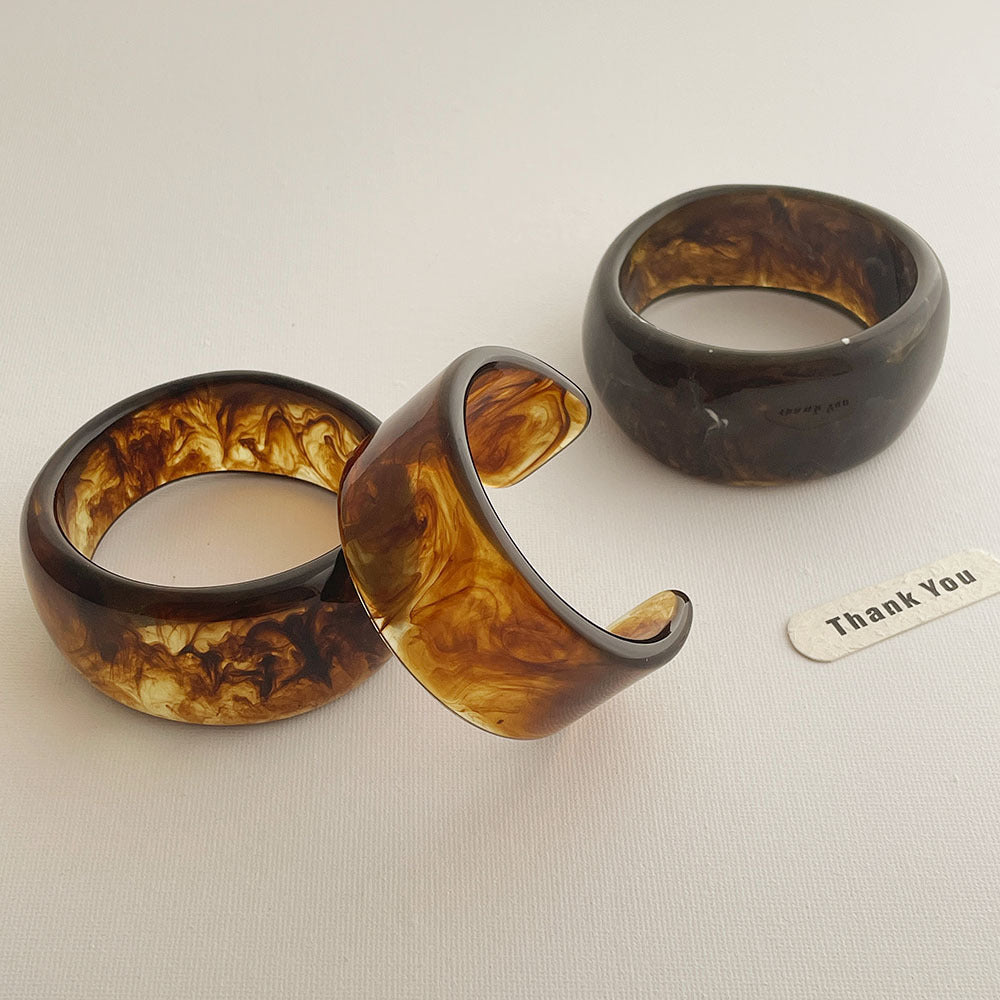 Wide Tie-Dye Open Cuff — bracelet, view 2