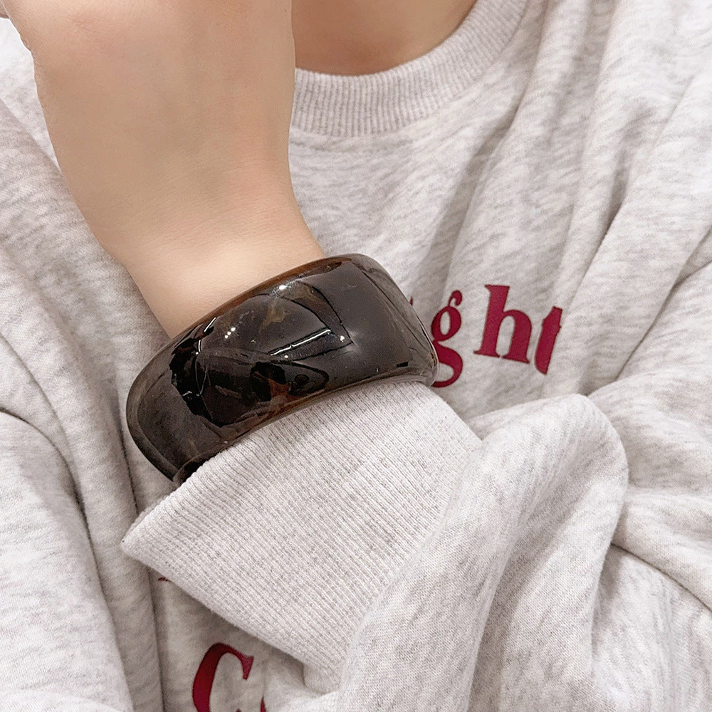 Wide Tie-Dye Open Cuff — bracelet, view 3