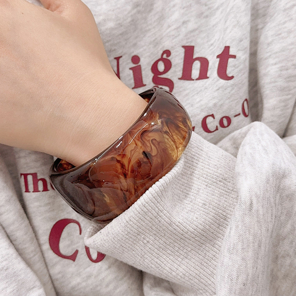 Wide Tie-Dye Open Cuff — bracelet, view 4