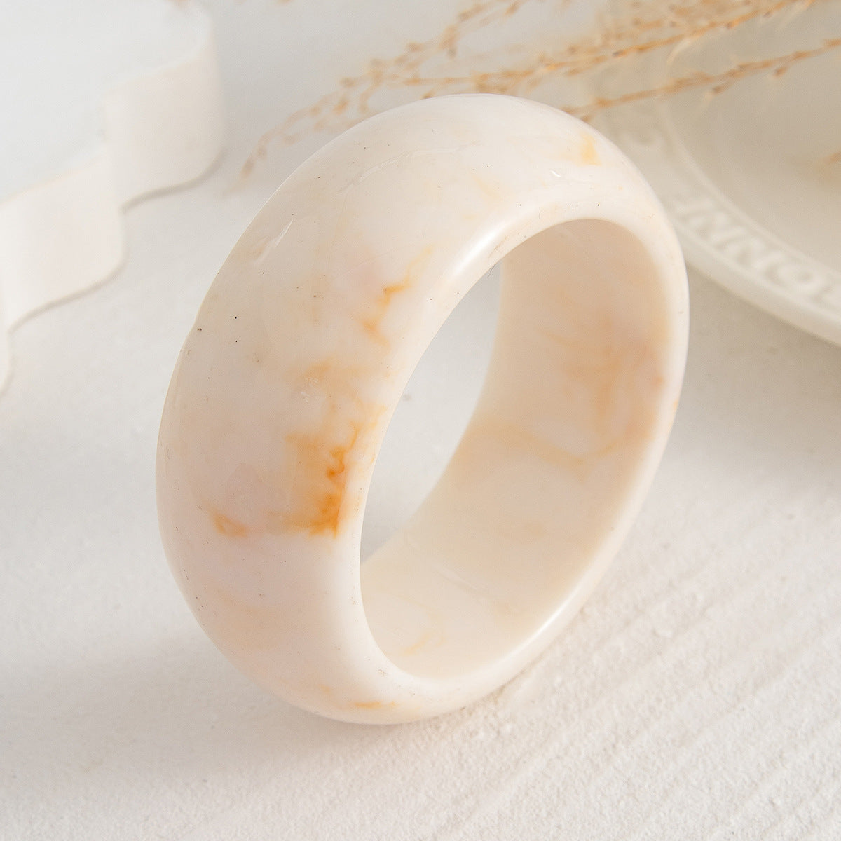 Wide Street-Style Acrylic Bangle — bracelet, view 6