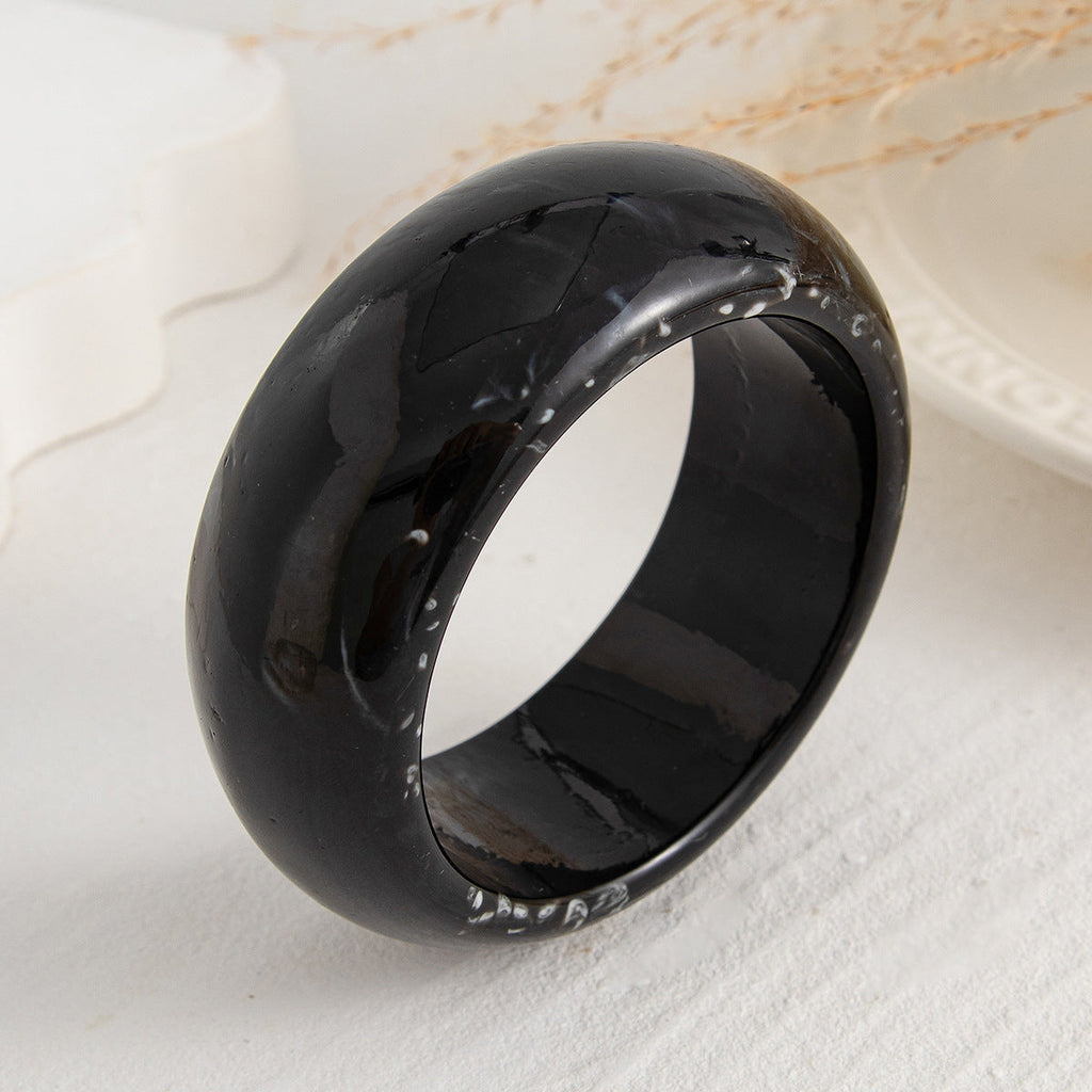 Wide Street-Style Acrylic Bangle — bracelet, view 7