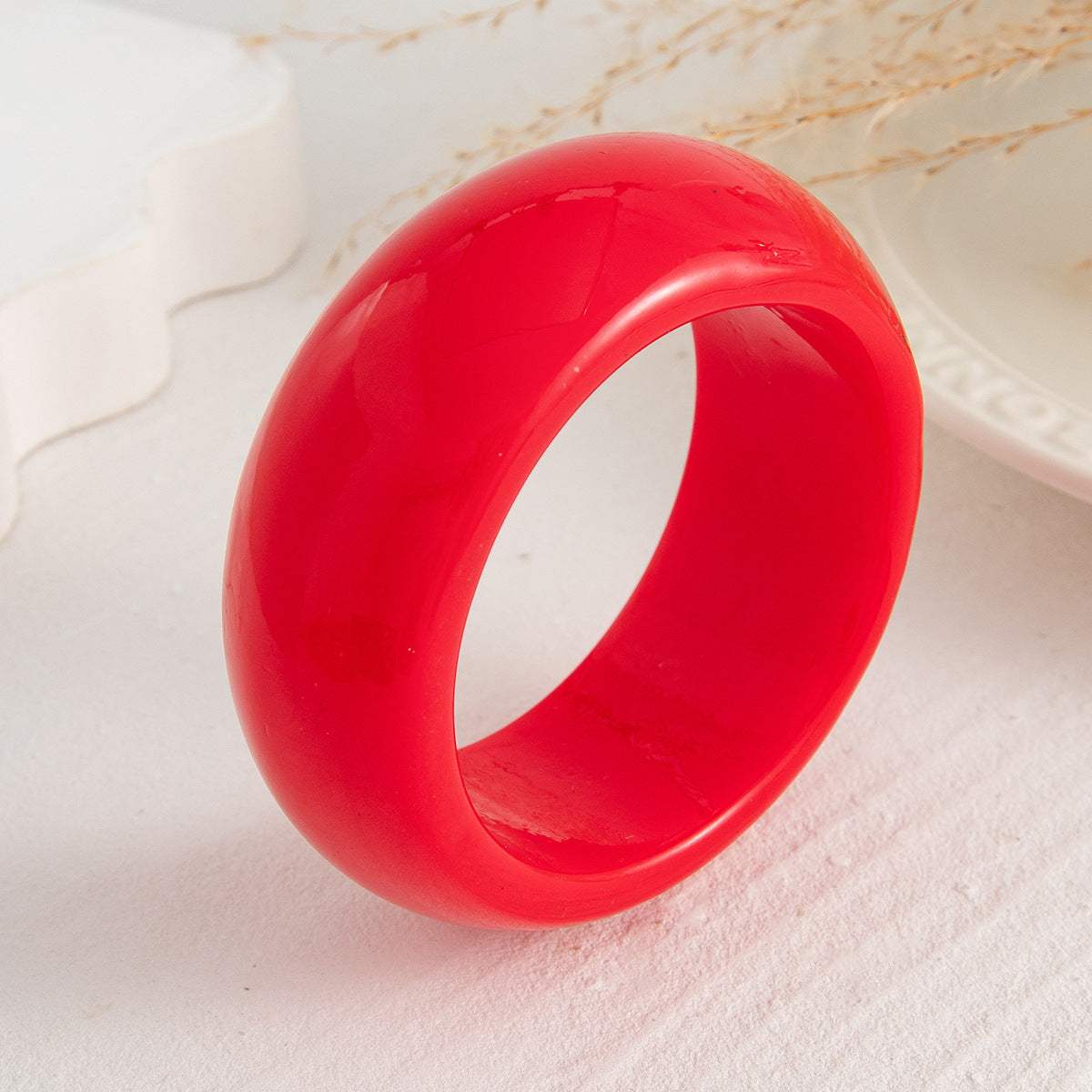 Wide Street-Style Acrylic Bangle — bracelet, view 8