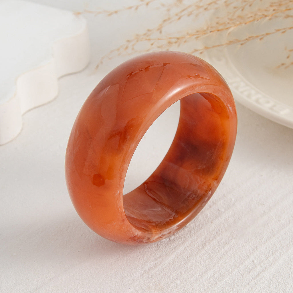 Wide Street-Style Acrylic Bangle — bracelet, view 9