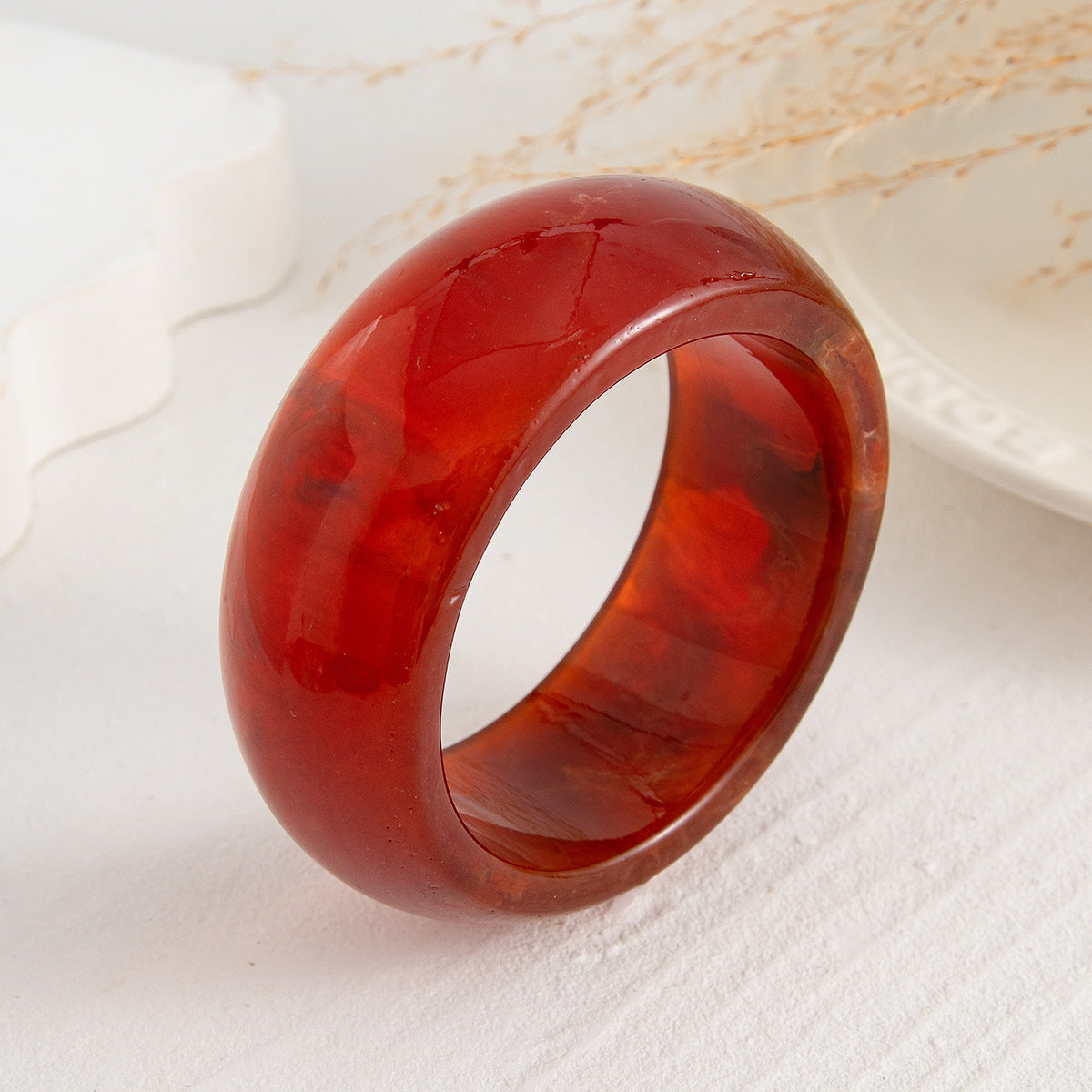 Wide Street-Style Acrylic Bangle — bracelet, view 10