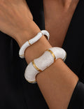 Wavy Bamboo Enamel Cuff Bracelet — bracelet