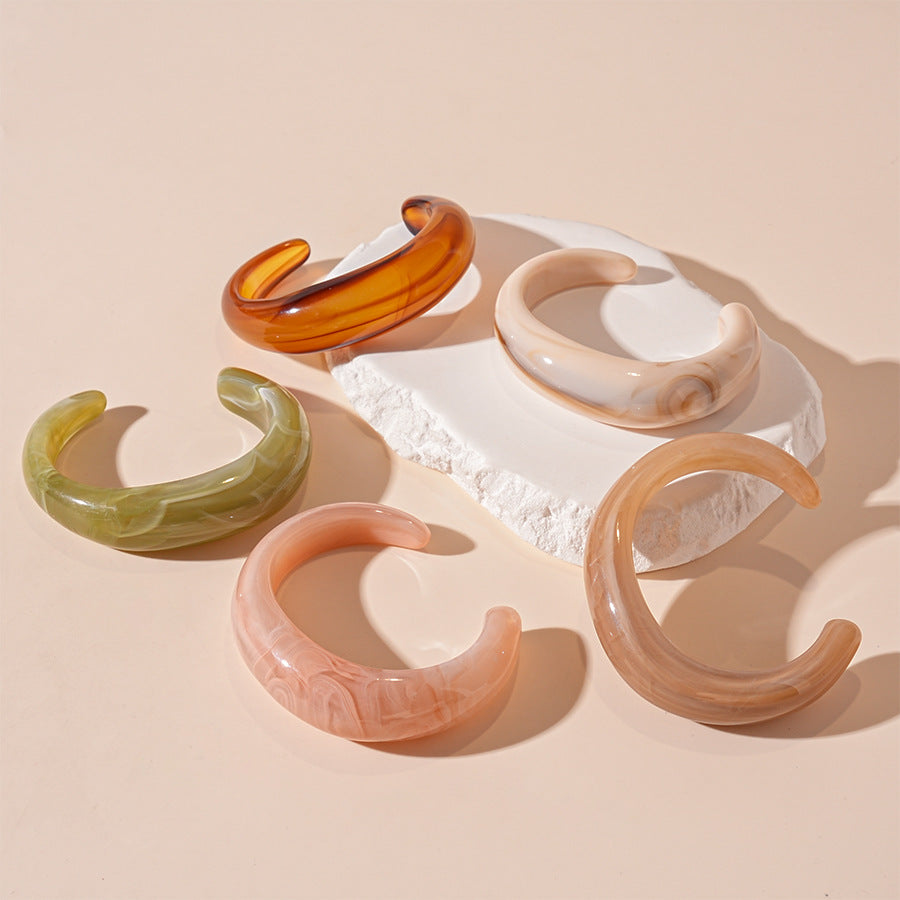Tie-Dye Smooth Acrylic Cuff — bracelet, view 2