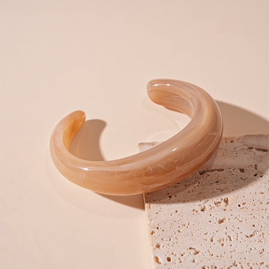 Tie-Dye Smooth Acrylic Cuff — bracelet, view 4