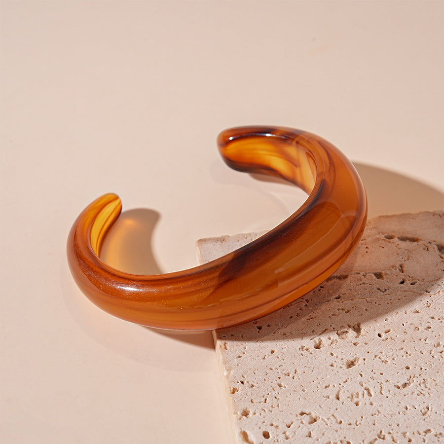 Tie-Dye Smooth Acrylic Cuff — bracelet, view 6