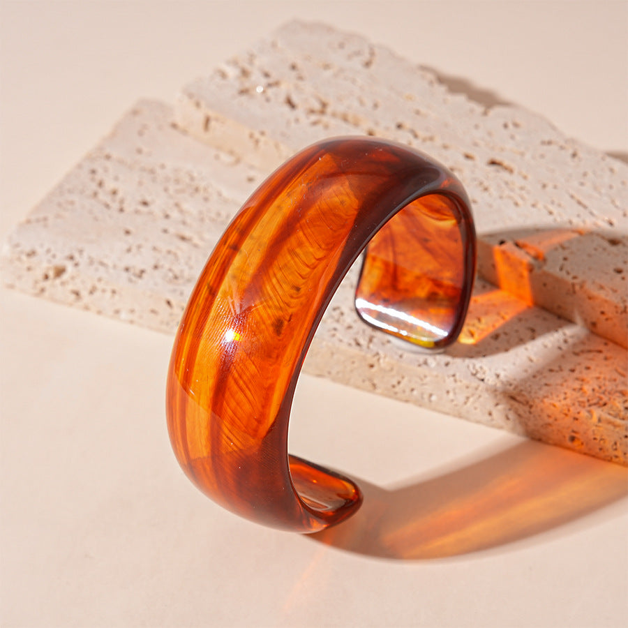Tie-Dye Open Acrylic Cuff — bracelet, view 5