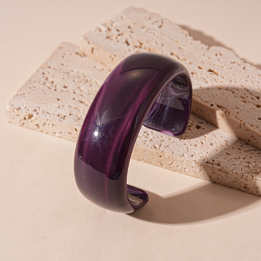 Tie-Dye Open Acrylic Cuff — bracelet, view 9