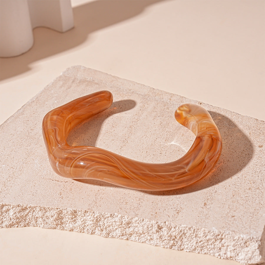 Wave Geometric Tie-Dye Cuff — bracelet, view 6