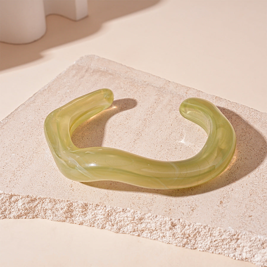 Wave Geometric Tie-Dye Cuff — bracelet, view 9