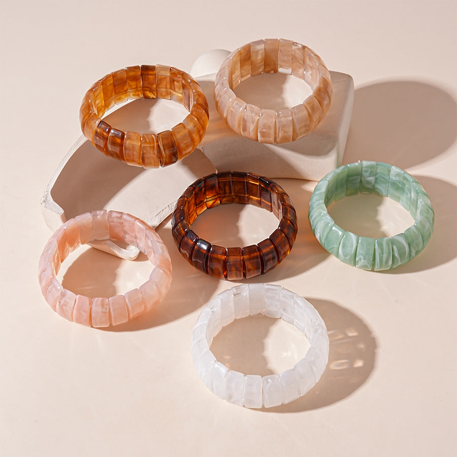 Splicing Marble Acrylic Bracelet — bracelet, view 2