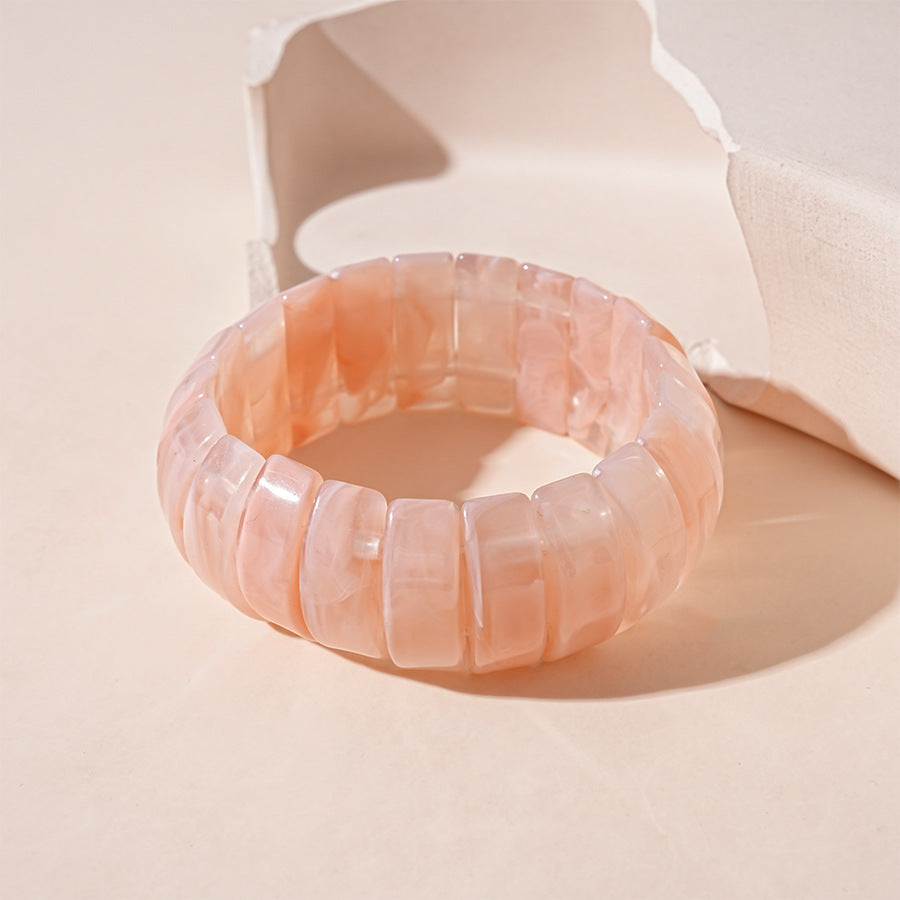 Splicing Marble Acrylic Bracelet — bracelet, view 4